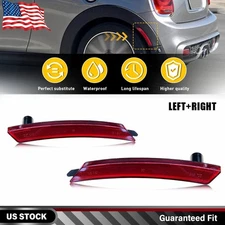 2X Red Lens Rear Side Marker Light Housing Left+Right For 2007-20016 Mini Cooper