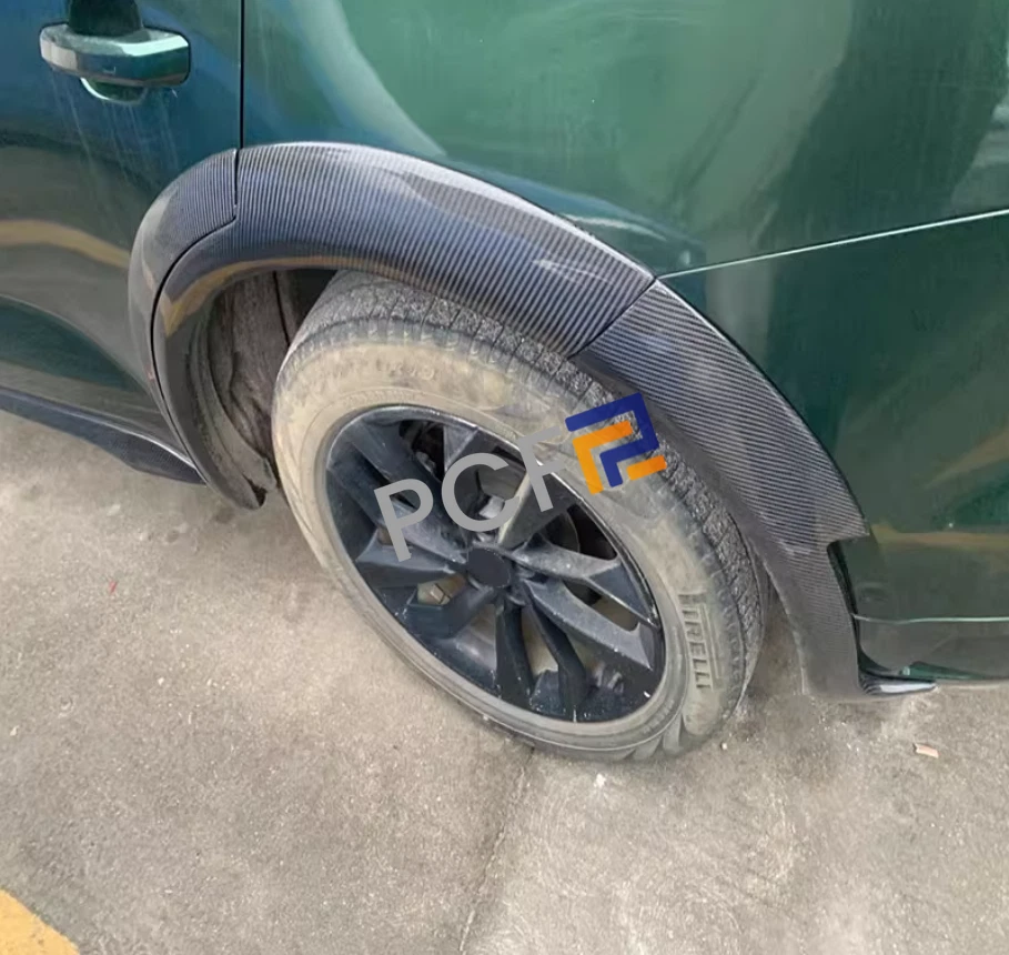 Dry Carbon Fiber Wide Body Wheel Arch Kit Fits 2021-24 Audi Q5 SQ5 Q5 Sportback - Image 2 of 4