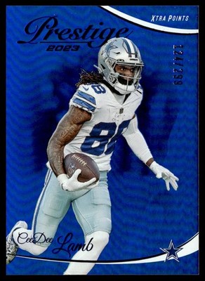 2023 Panini Prestige Xtra Points Premium Blue CeeDee Lamb 124/299 #77