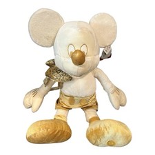 NEW RARE Mickey Mouse Holiday Plush Disney Store Limited Edition Cream Gold 25