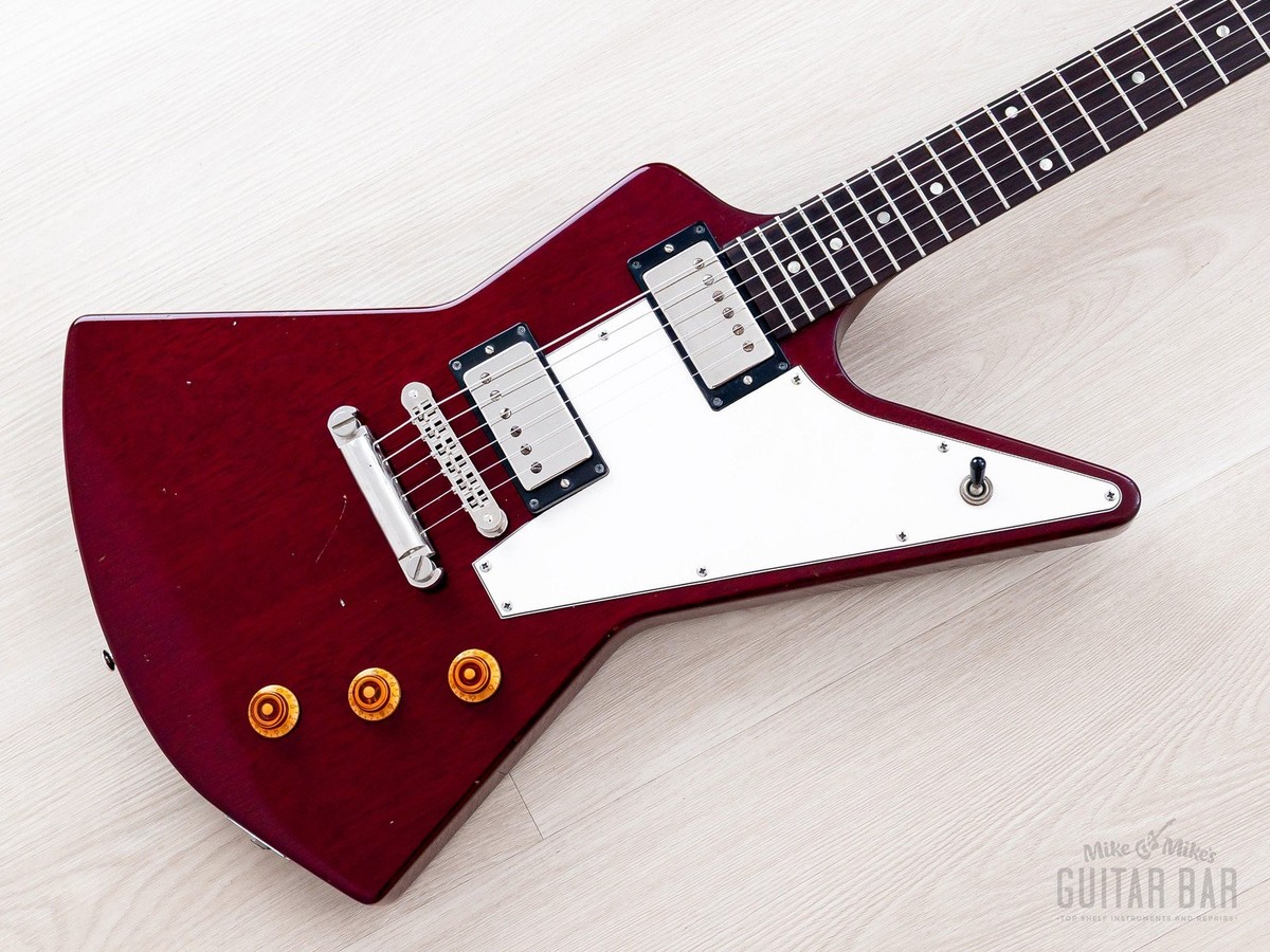 1998 Gibson Explorer '76 Vintage Reissue Clapton Cut Mod Wine Red
