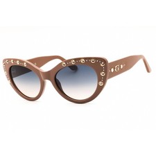 Guess Women's Sunglasses Cat Eye Shape Shiny Beige Full Rim Frame GU00163 57W