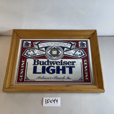 Budweiser ビンテージミラー RARE NICE Budweiser Lager Beer Anheuser Busch Vintage Bar Mirror