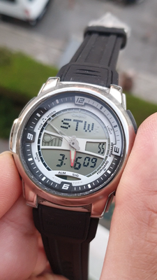 Casio AQF-100 Thermometer Tide Moon Graph Analog Digital Watch 