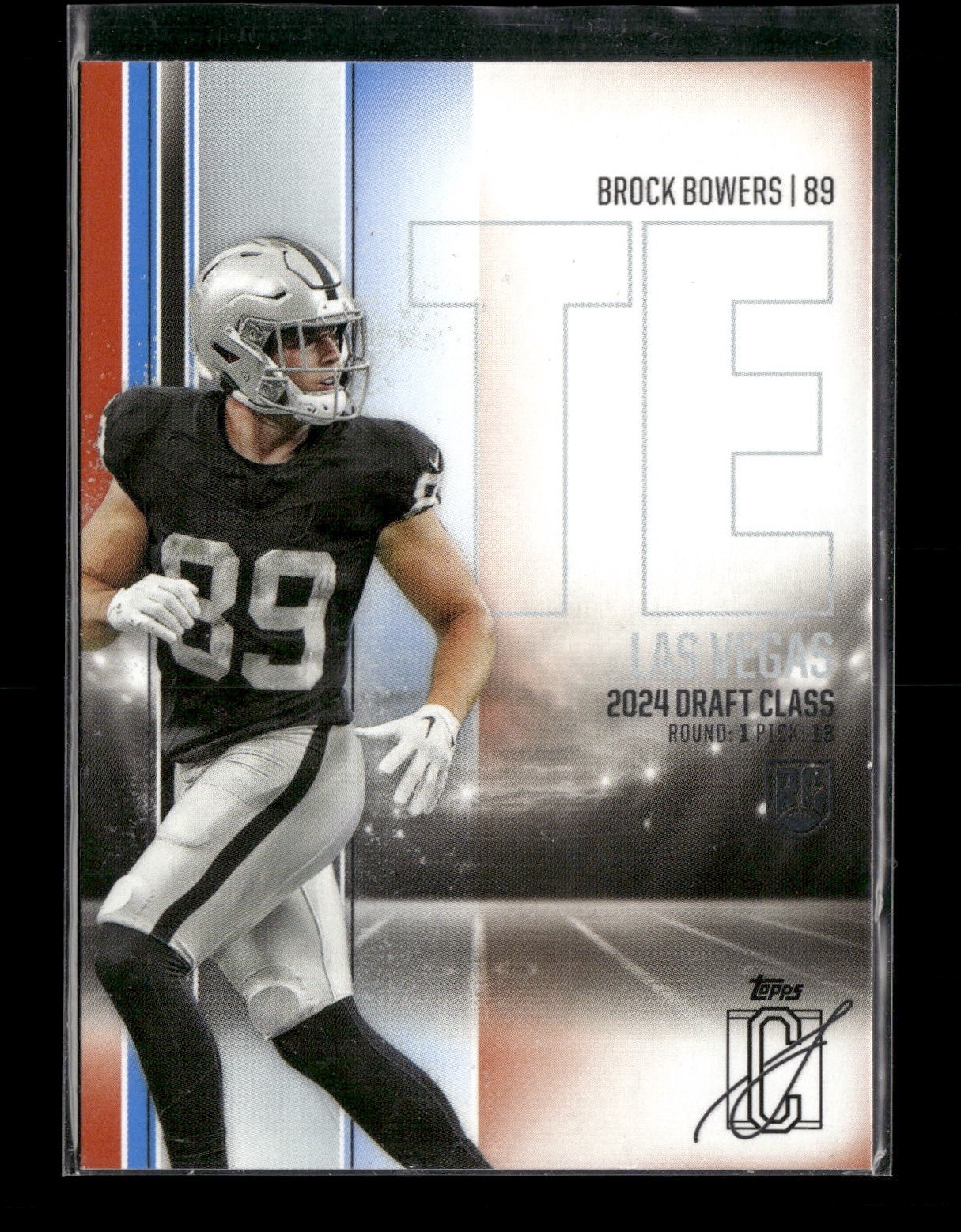 2024 Topps Signature Class Brock Bowers Blue & Orange #129