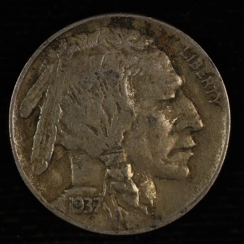 Buffalo Nickel. 1937 D. Very Fine. Lot # 9037-89-63