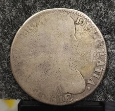 1812 Zacatecas Provisional 8 Reales Struck Over Another 8 Reales