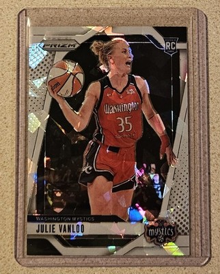 Julie Vanloo 2024 Panini WNBA Prizm SSP White Cracked Ice Prizm RC #d /35  