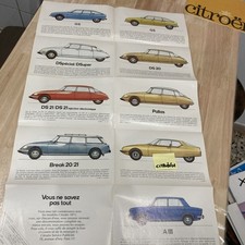 Citroën DS SM A111 GS 2CV Dyane Méhari A112 etc prospectus catalogue automobile