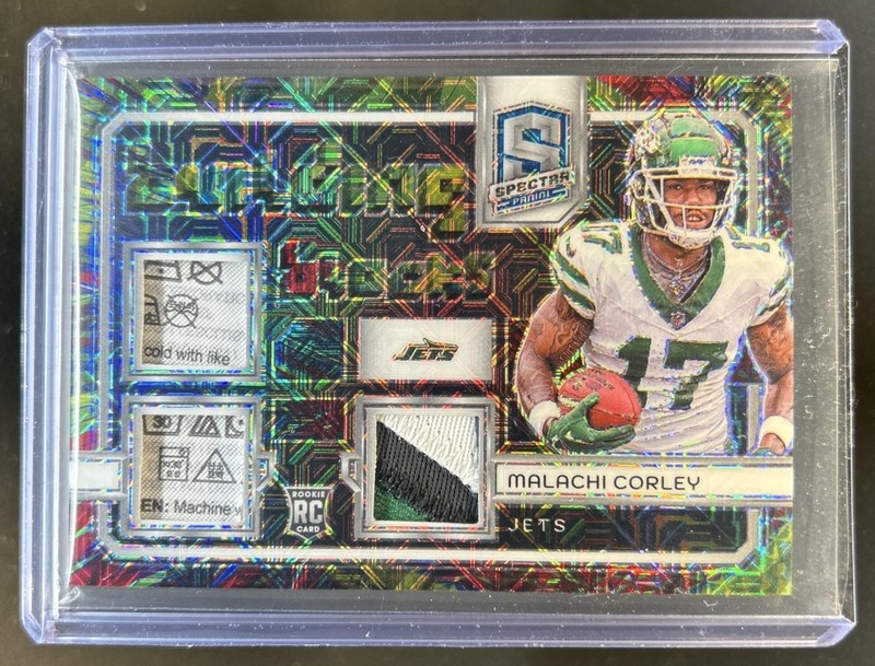 2024 Panini Spectra Malachi Corley Building Blocks RC Meta Rookie #/25 Jets