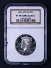2003-S Silver Kennedy Half Dollar Proof NGC PF70 Ultra Cameo BB006