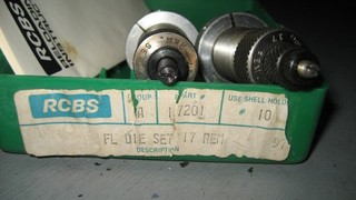 RCBS 17 Remington Reloading Dies 2 Die Set used