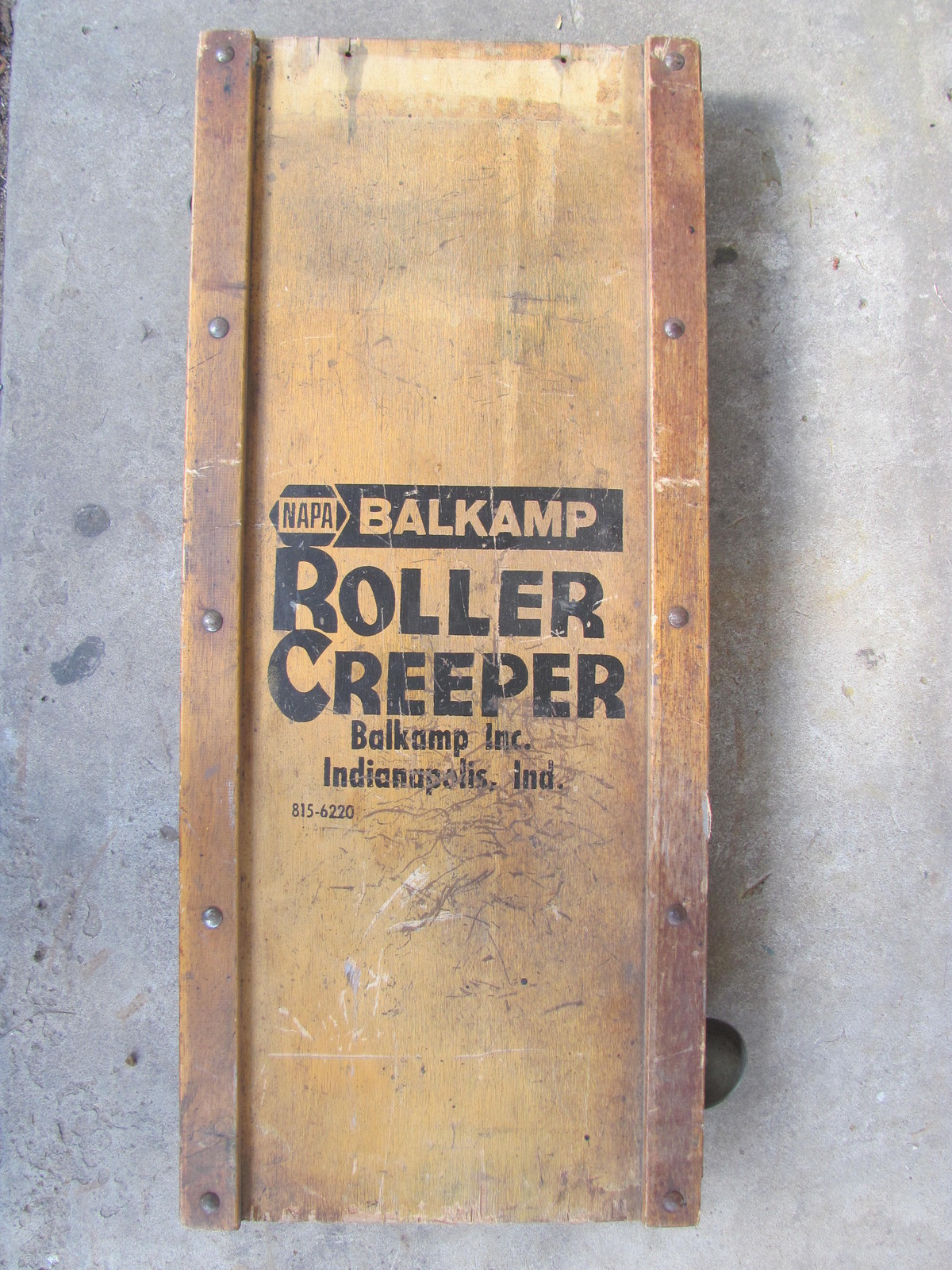 Vintage NAPA Balkamp Roller Creeper Indianapolis Ind. Original Steel