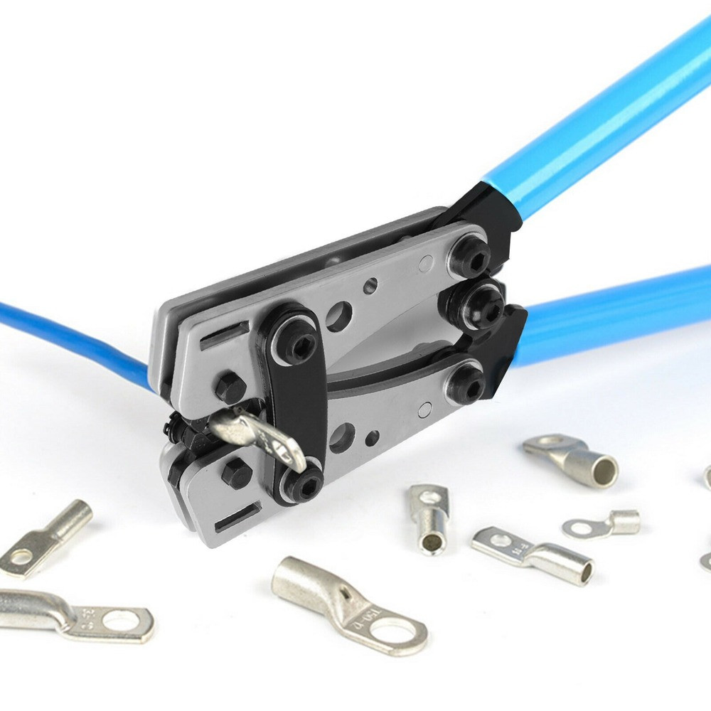 Large Wire Terminal Crimping Tool 6-50mm² Cable Lug Crimper Cu/Al Terminal Plier