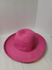 Sun N Sand Hot Pink Wide Brimmed Beach Fashion Hat 7" Fit