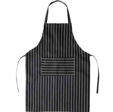 5x Black and WHITE STRIPES Chef Apron Kitchen Cooking Catering Butcher