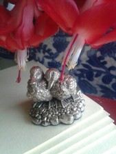 Country Artists Charming Hallmarked Silver Ducks Table Ornament Quality Item