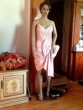 Junior's Size 8 Vintage Tadashi Pink Sequin Cocktail Dress Huge Sale!