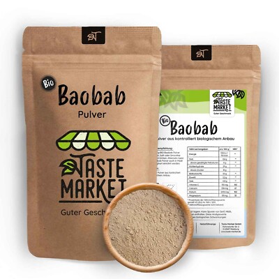 BIO Baobab Pulver | 100% reines Baobabpulver ohne Zusätze | Affenbrotbaum