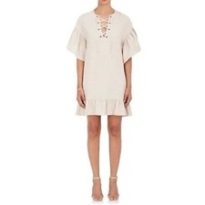 Ulla Johnson Marianne Linen Blend Lace Up Dress Women's size 0/S