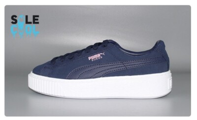 Puma Suede Platform Jr Peacoat Navy Shoes 363663-03
