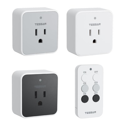 Remote Control Outlet, TESSAN 3 Pack Wireless Remote Light Switch, On Off Swi...