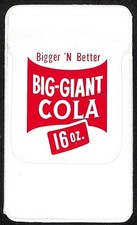 Vintage Plastic Pocket Protector - Big Giant Cola 16 oz Bigger N Better VGC