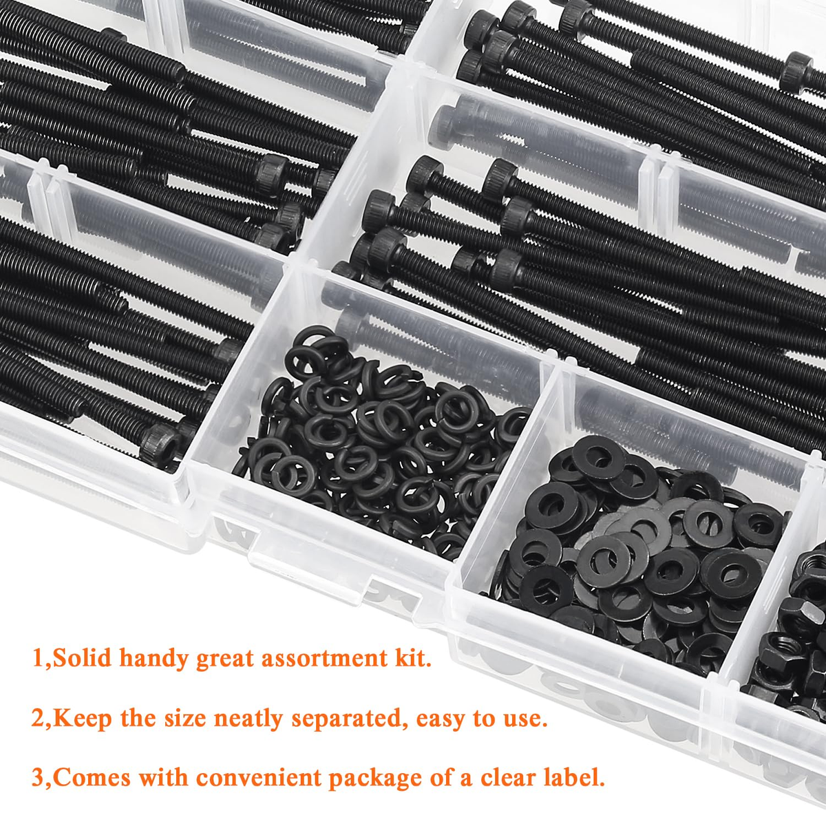 Uxcell 100-Pack M3x8mm Button Head Hex Socket Cap Screws – 10.9 Alloy Steel, Black, For Machinery & Electronics