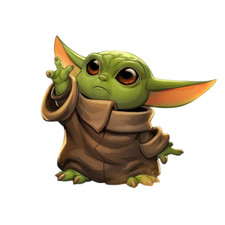 SW Baby Yoda Weatherproof Anime Sticker 6" Car Decal D10