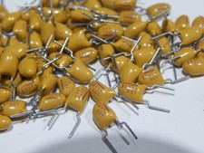 1.5UF 16V RADIAL DIPPED TANTALUM CAPACITOR - LOT OF 50 CAPACITORS - FAST SHIP
