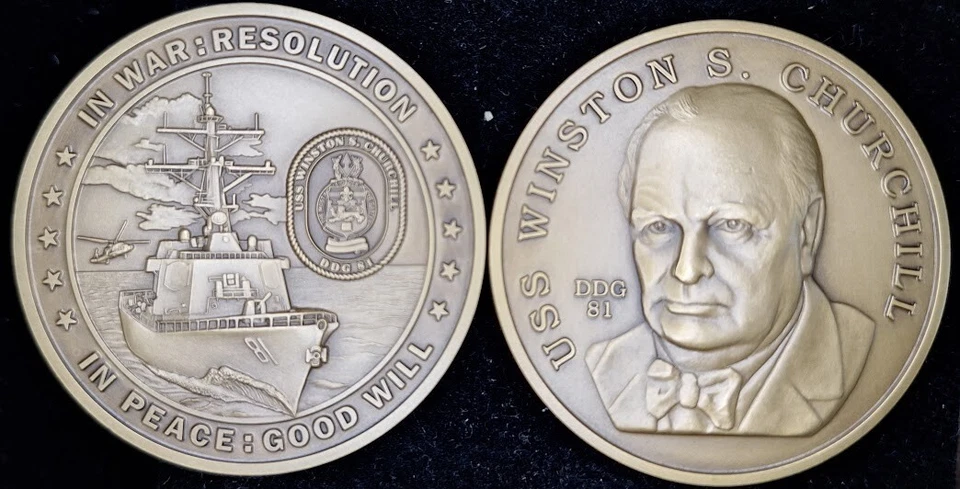 DDG-81 USS WINSTON S CHURCHILL - Navy Challenge Coin