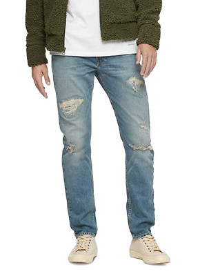 $118 Calvin Klein Jeans Men's Distressed Slim Fit Jeans, Ringo Blue, Size 30X32