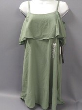 Loramendi Sz S Olive Green dress. Spaggetti strap