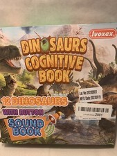 Dinosaur Toys for Kids,Dinosaur Sound Book with Pack of 12 Toy Dinosaurs