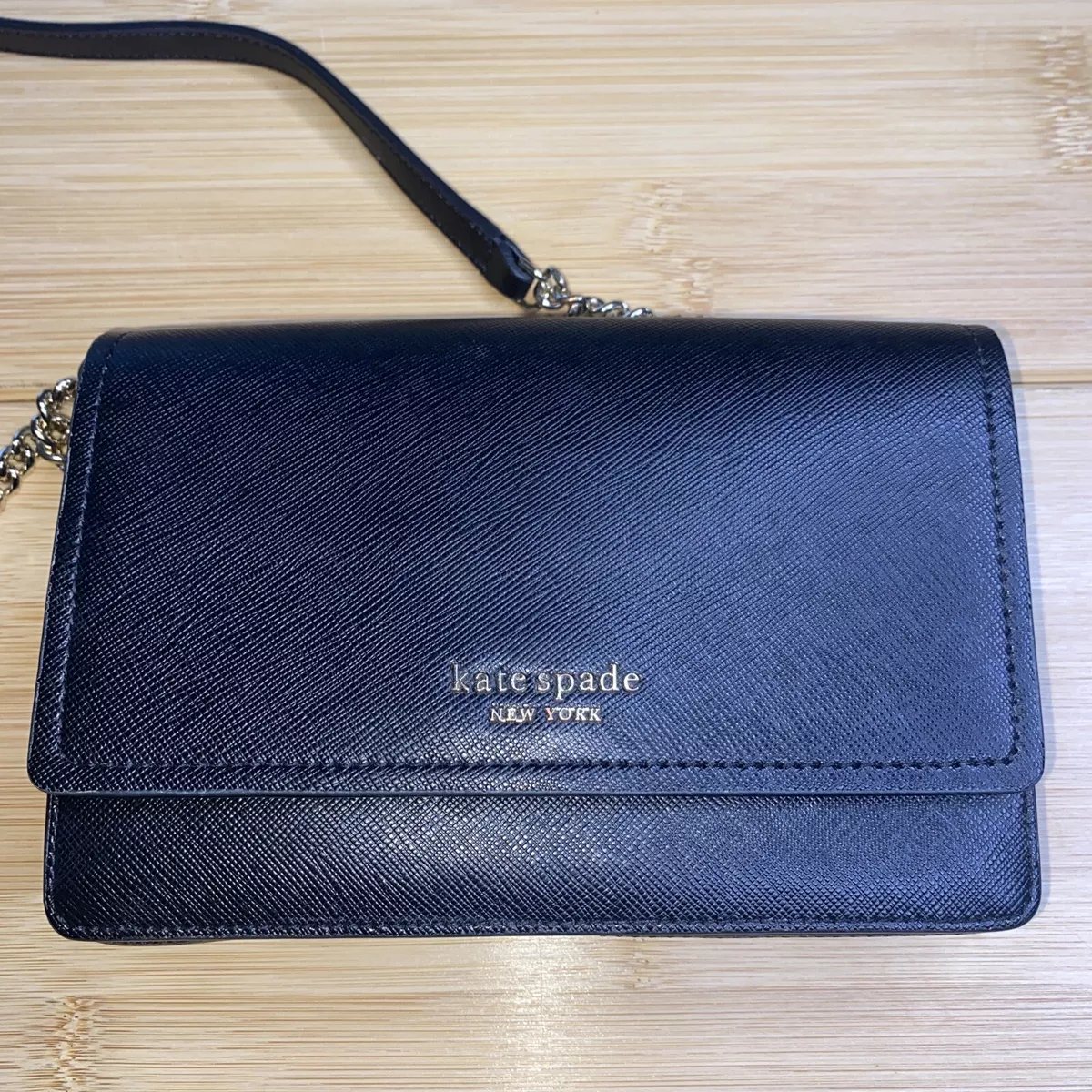 Kate Spade Small Flap Crossbody Black: Handbags