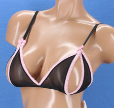 Victoria Secret Triangle Wireless Unlined Peek Bralette NWT Size Medium D3440