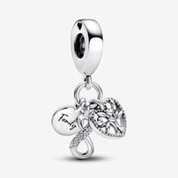 Pandora AnhäNger Charm Bead Infinity Family Sterlingsilber Steine Weiß 792201C01