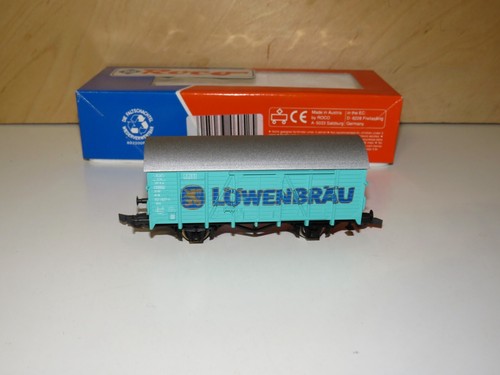 H0 Roco 46052 Gedeckter Güterwagen Löwenbräu DB Neuwertig OVP 2150 - Bild 3 von 6