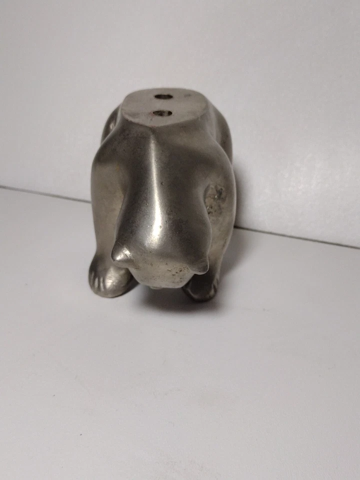 Hardware de restauración vintage oso polar mate tono plata metal pesado Foto 2 de 4