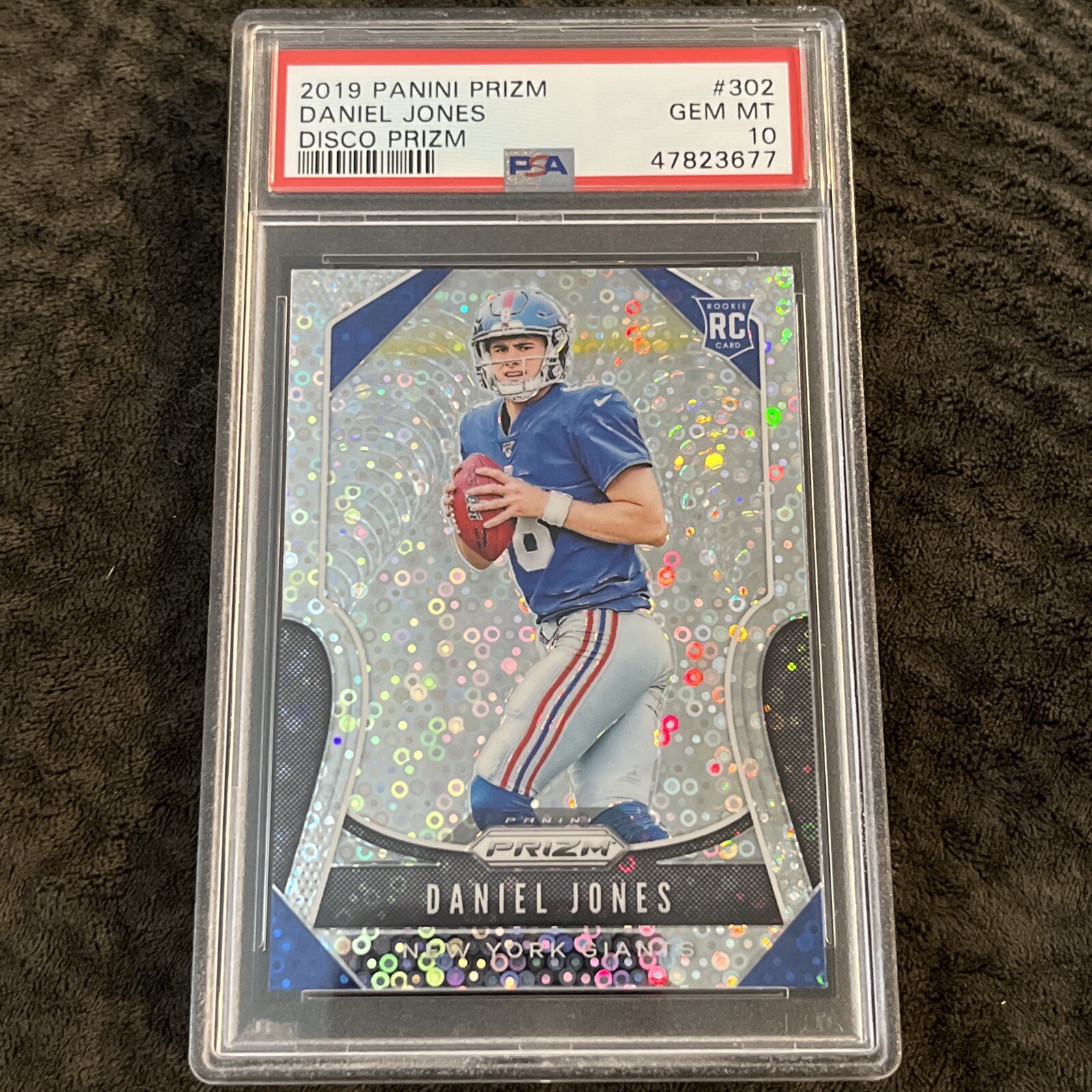 2019 Panini Prizm Rookies Disco Prizm Daniel Jones #302 PSA 10 GEM MT Rookie RC