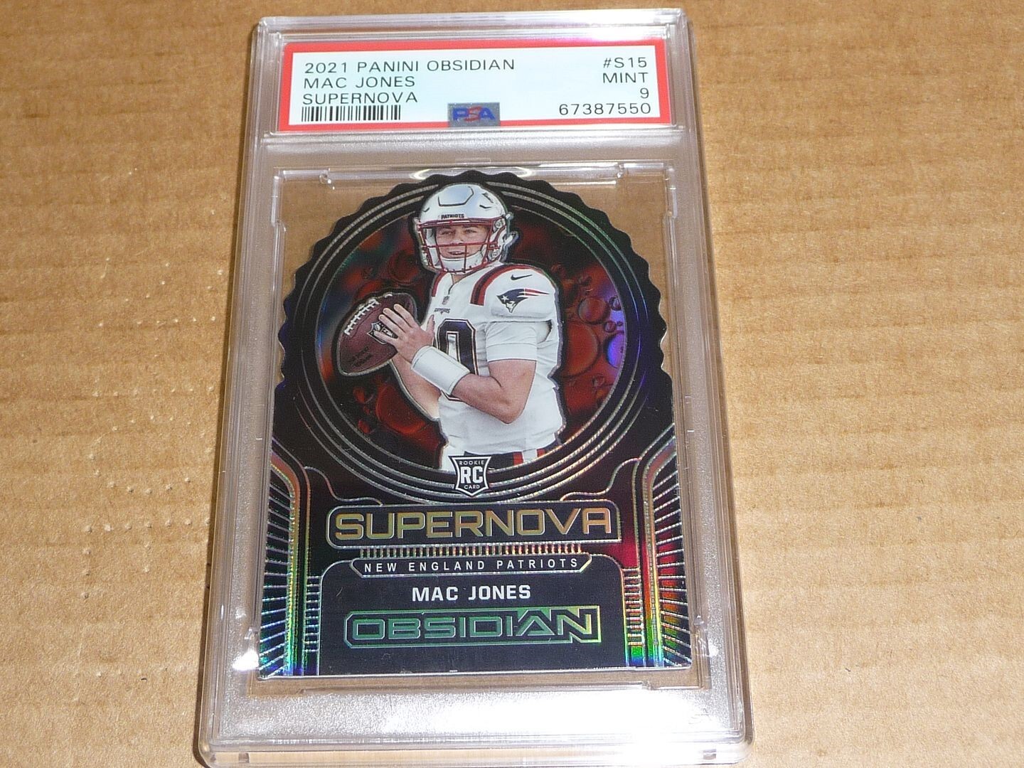 Mac Jones Panini Obsidian Supernova #S15 Base