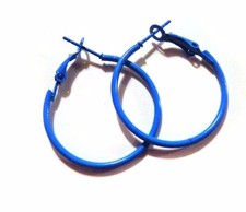 SMALL HOOP EARRINGS 1 INCH HOOP SIMPLE THIN HOOP EARRINGS ASSORTED COLORS 25mm