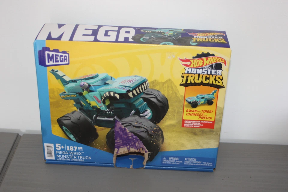 MEGA Hot Wheels Mega Wrex Monster Truck building set  damaged box - Image 2 of 4