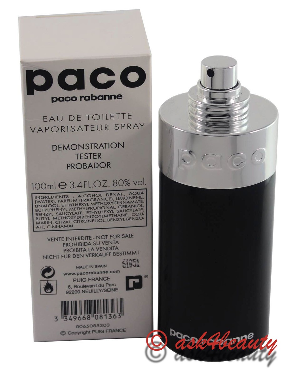 Paco By Paco Rabanna 3.4oz (Can) EDT Spray For Men New In