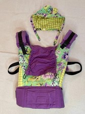 Tula Baby Carrier Plum Posey Standard With Custom Hood With Bear Ears And Straps