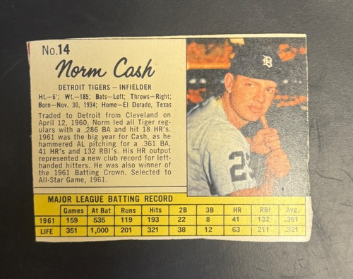 1962 Norm Cash #14