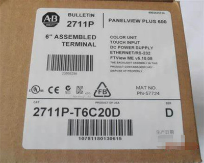 New Factory Sealed 2711P-T6C20D /D PanelView Plus 600 Touch Display AB