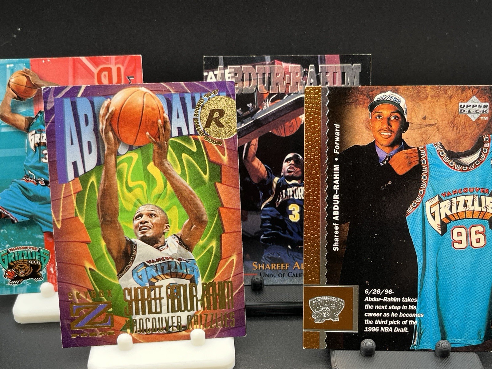Shareef Abdur-Rahim 4 Card Lot SkyBox Upper Deck Rookie Grizzlies 1996-97