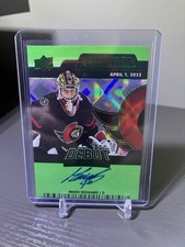 2022-23 Upper Deck Credentials Mads Sogaard Debut Ticet Access Auto Green 13/25