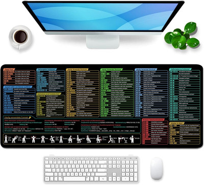 Excel Mauspad Deutsch Schreibtischunterlage Gaming Mauspad Groß XL Desk Pad Büro
